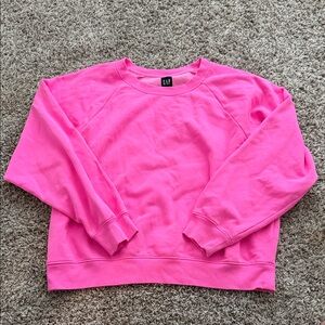 GAP Women's Bright Pink Crewneck Sweatshirt